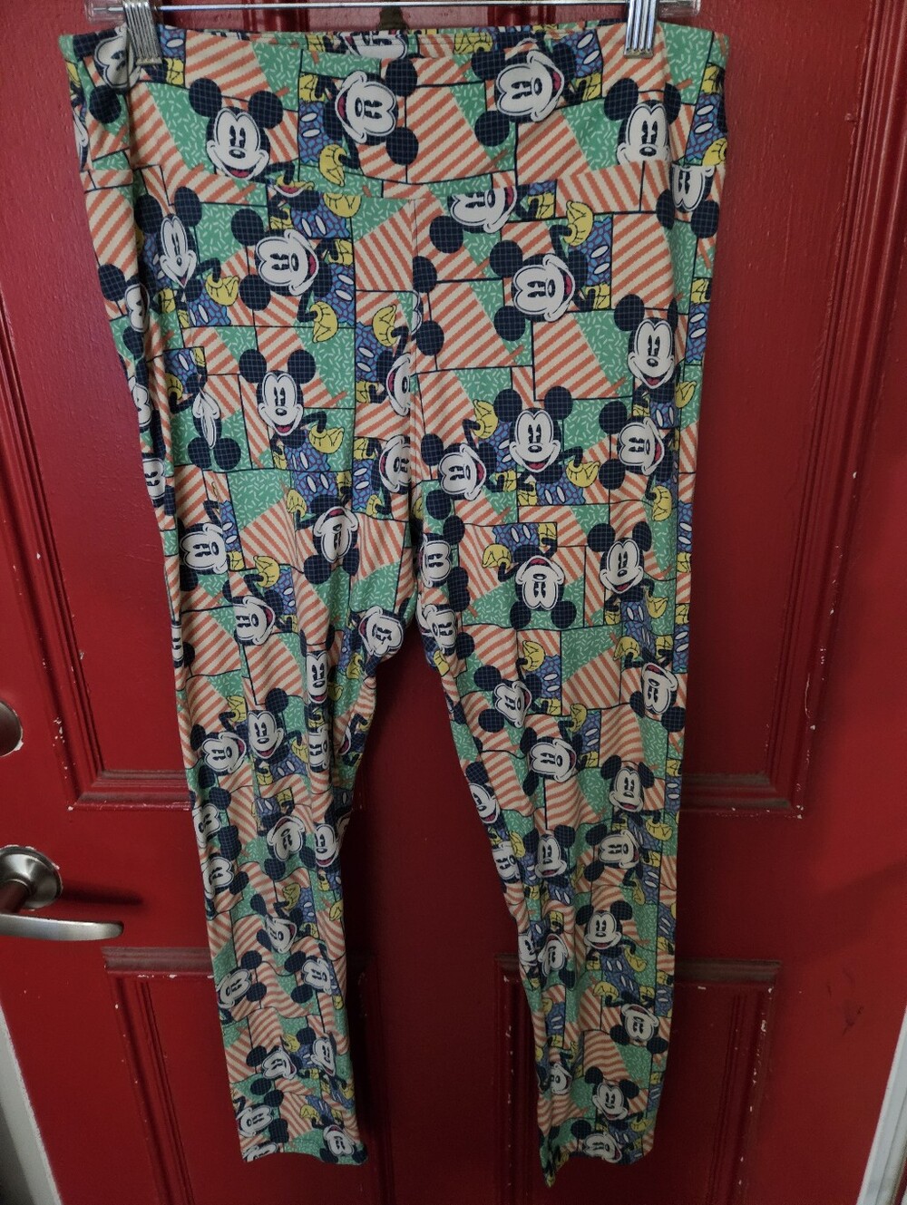 Womens Mickey Mouse Patterned Leggings - Multicolor